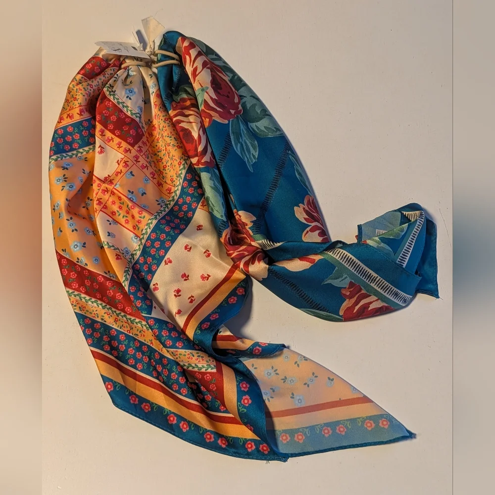 Anthropologie Summer Fruits Printed Hair Scarves, Rose/Patchwork, Select One